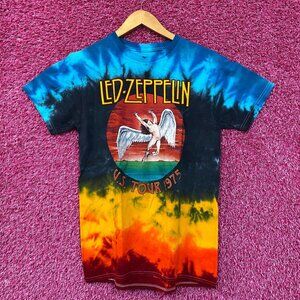 Led Zeppelin US Tour 1975 Tie Dye Tshirt size Small